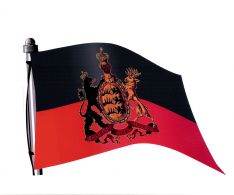 Knigreich Wrttemberg Aufkleber wehende Fahne 10x15cm