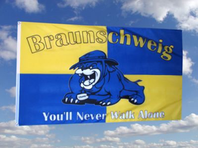Braunschweig Fahne-Flagge You`ll never walk alone 90x150cm
