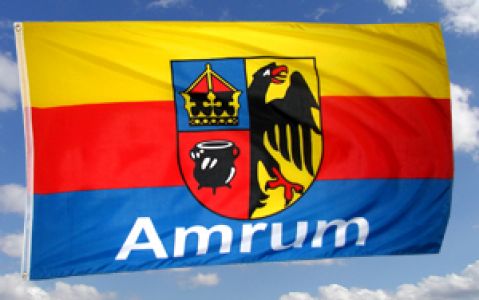 Amrum Fahne mit Schrift 90x150 cm