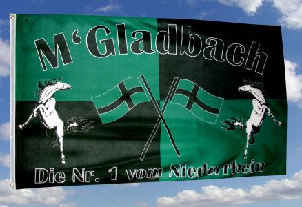 M`gladbach Nr. 1 vom Niederrhein Fahne 90 x 150 cm