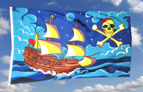 Piratenschiff Fahne / Flagge 90x150 cm Motiv 3