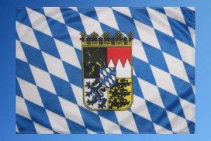 Bayern Fahne mit Wappen  27cm x 40cm