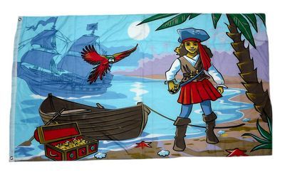 Piratenbraut Fahne/Flagge 90x150 cm