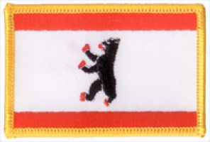 Berlin Flaggen Aufnäher / Patch (8x5,5 cm)