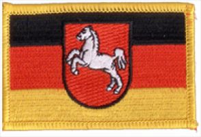 Niedersachsen Flaggen Aufnäher / Patch (8x5,5 cm)