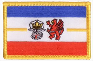 Mecklenburg-Vorpommern Flaggen Aufnäher / Patch (8x5,5 cm)