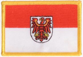 Brandenburg Flaggen Aufnäher / Patch (8x5,5 cm)