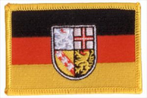 Saarland Flaggen Aufnäher / Patch (8x5,5 cm)