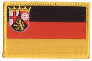 Rheinland-Pfalz Flaggen Aufnäher / Patch (8x5,5 cm)