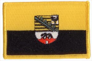 Sachsen-Anhalt Flaggen Aufnäher / Patch (8x5,5 cm)