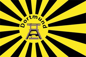 Dortmund Fahne / Flagge 90x150 cm Frderturm
