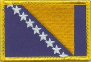 Bosnien-Herzegowina Flaggen Aufnäher / Patch (8x5,5 cm)