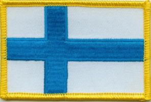 Finnland Flaggen Aufnäher / Patch (8x5,5 cm)