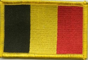 Belgien Flaggen Aufnäher / Patch (8x5,5 cm)