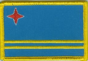 Aruba Flaggen Aufnäher / Patch (8x5,5 cm)