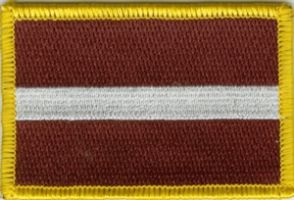 Lettland Flaggen Aufnäher / Patch (8x5,5 cm)