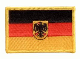 Deutschland mit Adler Flaggen Aufnher / Patch (8x5,5 cm)