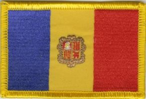 Andorra Flaggen Aufnäher / Patch (8x5,5 cm)