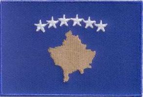 Kosovo ab 2008Flaggen Aufnäher / Patch (8x5,5 cm)