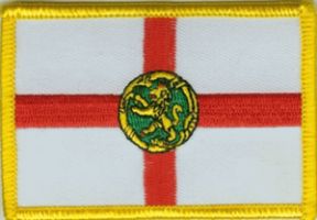 Alderney Flaggen Aufnäher / Patch (8x5,5 cm)