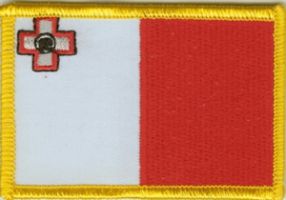 Malta Flaggen Aufnäher / Patch (8x5,5 cm)