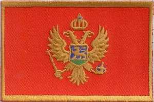 Montenegro Flaggen Aufnäher / Patch (8x5,5 cm)