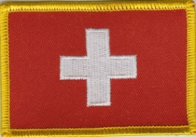 Schweiz Flaggen Aufnäher / Patch (8x5,5 cm)