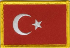 Türkei Flaggen Aufnäher / Patch (8x5,5 cm)