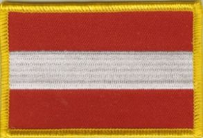 sterreich Flaggen Aufnher / Patch (8x5,5 cm)