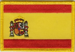 Spanien Flaggen Aufnäher / Patch (8x5,5 cm)