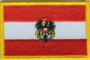 sterreich Wappen Flaggen Aufnher / Patch (8x5,5 cm)