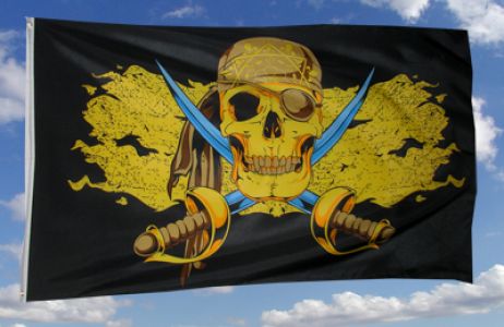 Piratenflagge mit Sbel 90cm x 150cm Motiv 3