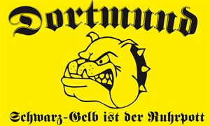 Dortmund schwarz gelb ist der Ruhrpott Fahne / Flagge 90x150 cm