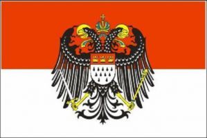 Kln Fahne / Flagge mit groem Wappen  90cm x 150cm