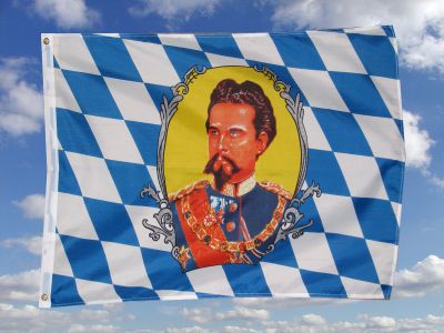 Bayern Knig Ludwig Fahne / Flagge 60x90 cm