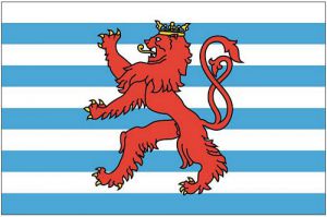 Luxemburg Fahne mit Wappen 90cm X 150cm