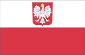 Polen mit Wappen Fahne 90cm x 150cm