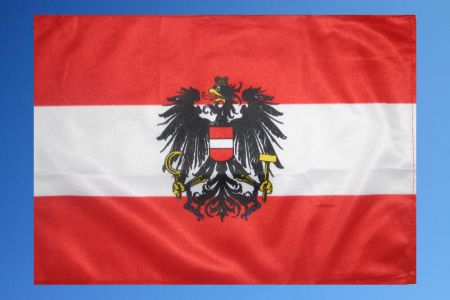 sterreich Fahne mit Adler  27cm x 40cm