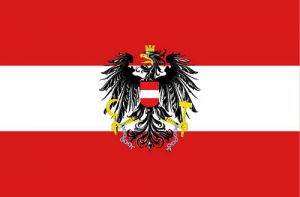 OZSENFLINT Österreich Fahne mit Adler 90 x 150cm 100% Polyester