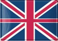 Union Jack-Englandflagge Blechpostkarte 10 x 14 cm