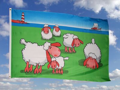 Schafe an der Kste Fahne / Flagge 90x150cm