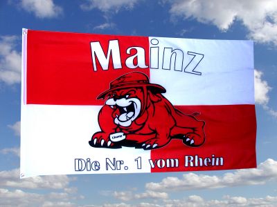 Mainz Fahne die Nr. 1 vom Rhein 90x150 cm