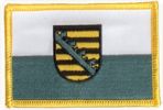 Sachsen Flaggen Aufnher / Patch (8x5,5 cm)