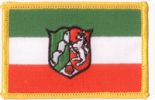 Nordrhein-Westfalen Flaggen Aufnher / Patch (8x5,5 cm)