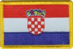 Kroatien Flaggen Aufnher / Patch (8x5,5 cm) ist auch in unserem Flaggen shop erhltlich!
