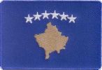 Kosovo ab 2008Flaggen Aufnäher / Patch (8x5,5 cm)