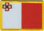 Malta Flaggen Aufnäher / Patch (8x5,5 cm)