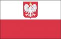Polen mit Wappen Fahne 90cm x 150cm