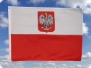 Polen mit Wappen Fahne 60 x 90 cm ist auch in unserem Flaggen shop erhltlich!