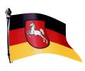 Fahnen Aufkleber Niedersachsen wehende Fahne 10x15cm